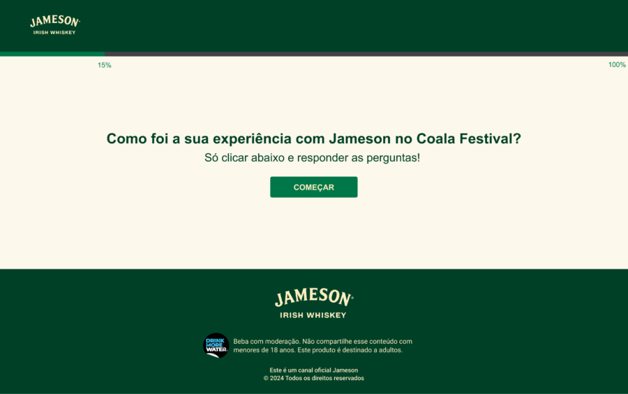 Landing Page Satisfaction Survey - Screen 1