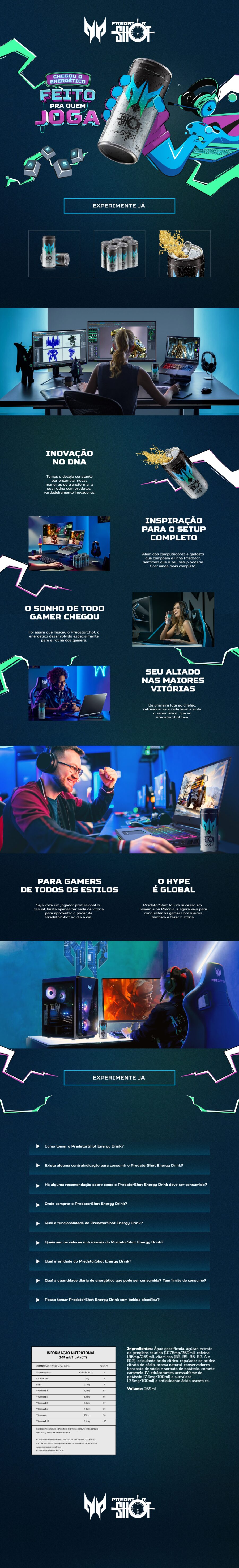 Landing Page - PREDATORSHOT Brazilian Lounch